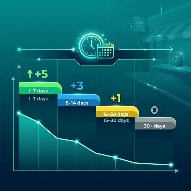 Hệ thống Decay của Boost Score - Điểm giảm dần sau 7, 14, 30 ngày trên TapHoaMMO V2